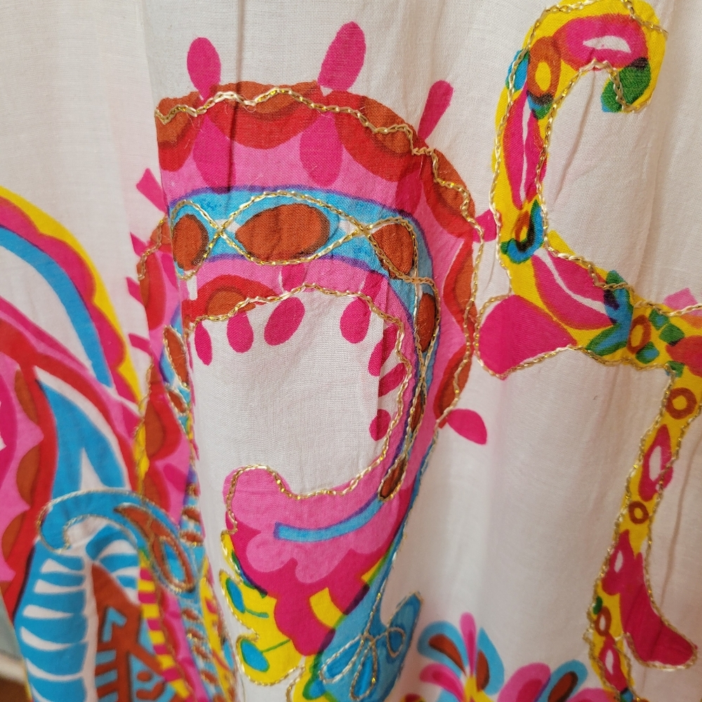 Bhag's Boho Colorful Paisley Maxi Dress Size M/L - Picture 4 of 16